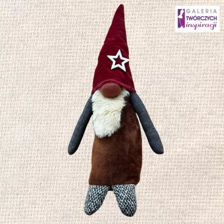 Czerwony Mikołajek (6) - Lalka tekstylna 48 cm